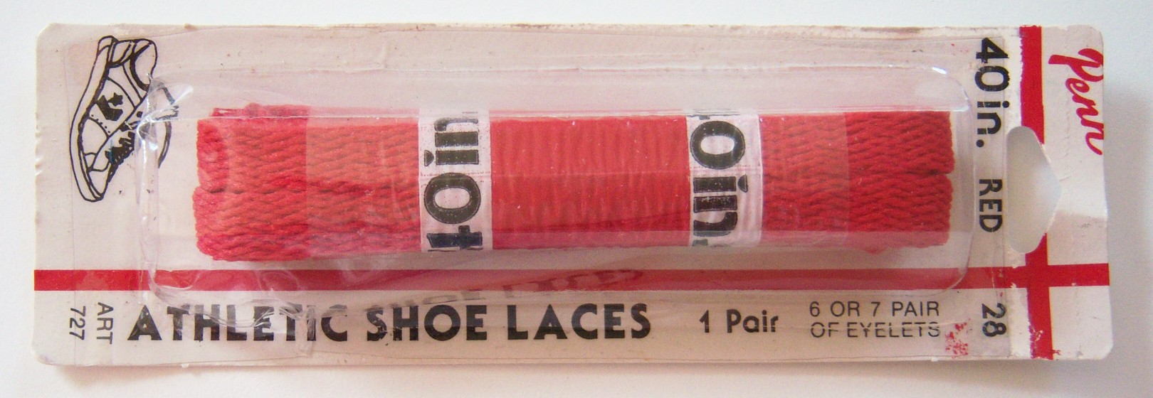 Red Shoe Lace Pair 40" Package