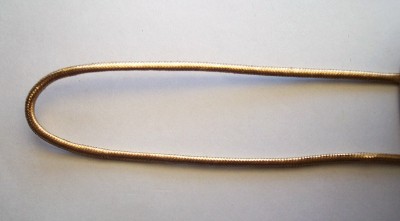 Matte Gold Pleather 1/8" Cord