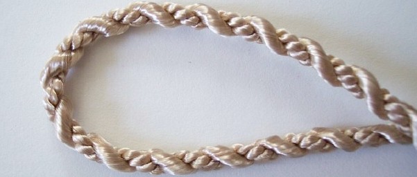 Beige 3/16" Poly Fancy Cord