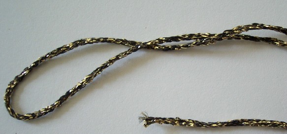 Black/Gold 1/16" Cord