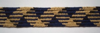 Camel/Navy Argyle 3/4" Soft Trim