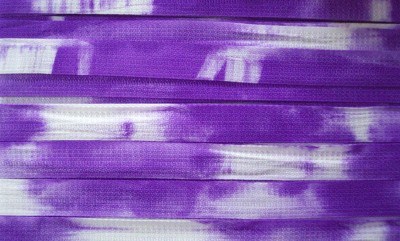 Grape/White Tie Dye 5/8" Twill Tape