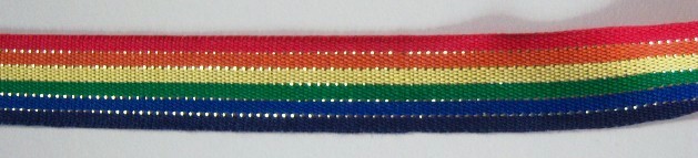 Rainbow/Silver 7/8" Tape