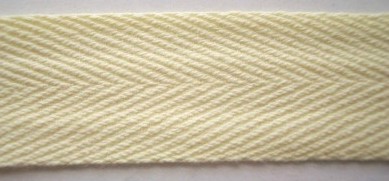 Cream Cotton 1" Twill Tape