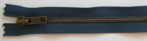 Steel Grey YKK 7" Metal Zipper
