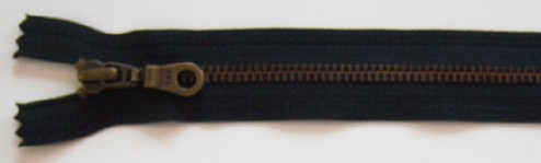 Black YKK 7" Metal Zipper
