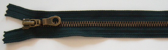 Forest Green YKK 7" Metal Zipper