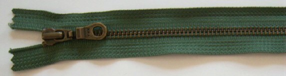 Dusty Green YKK 7" Metal Zipper