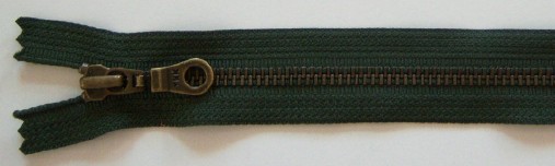 Pine Green YKK 7" Metal Zipper