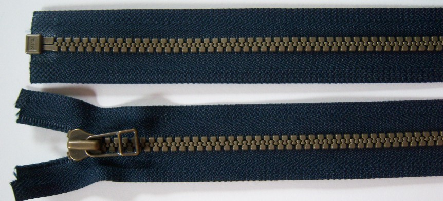 Navy YKK 24" Vislon Separating Zipper