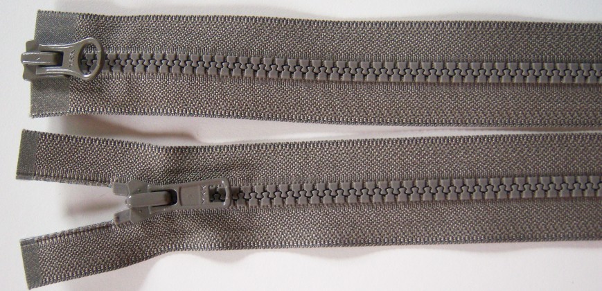 Taupe YKK 24" Vislon Separating Parka Zipper