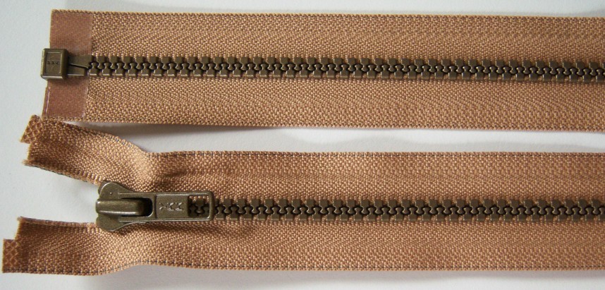 Summer Tan YKK 21" Vislon Separating Zipper