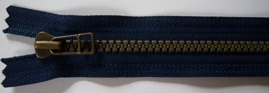 Classic Navy YKK 7" Metal Zipper
