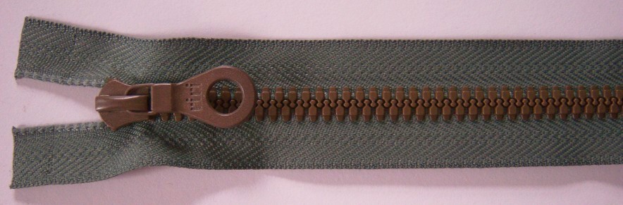 Grey RIRI Round Pull 7" Vislon Zipper