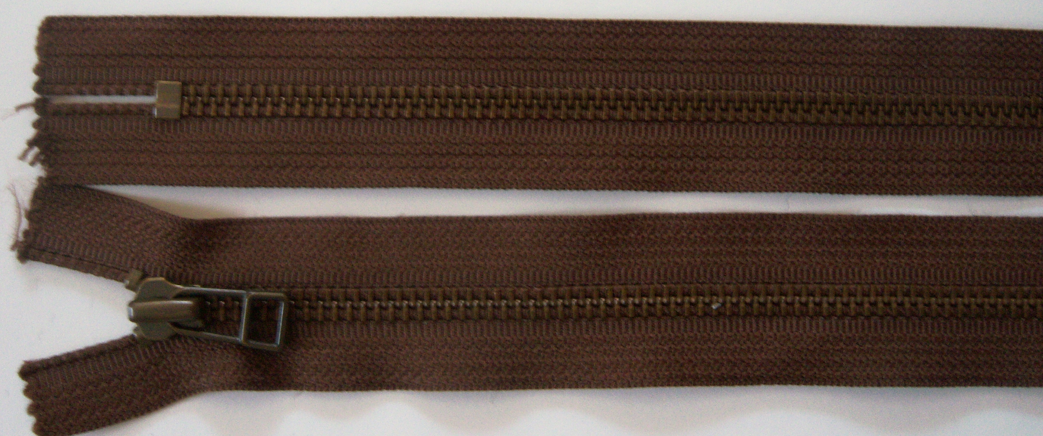 Mocha Brown YKK 14" Metal Zipper