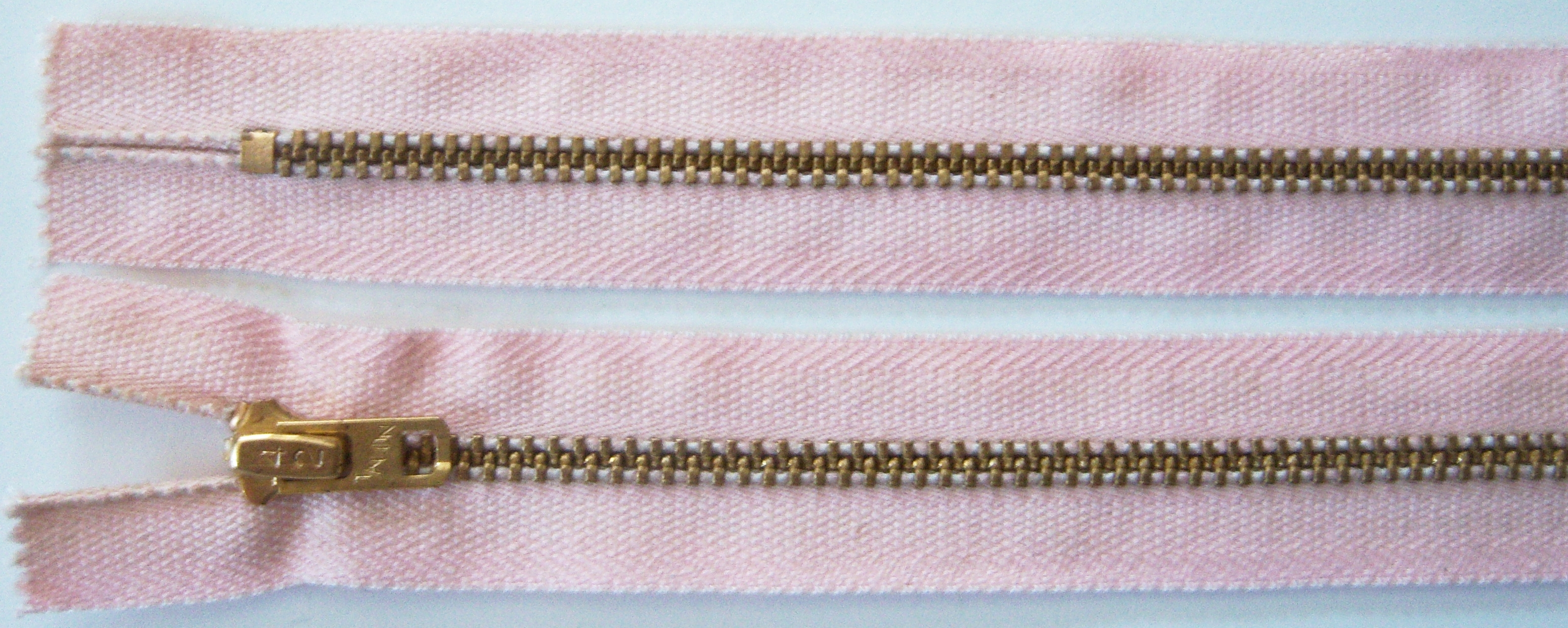 Pink Talon 5" Brass Metal Zipper