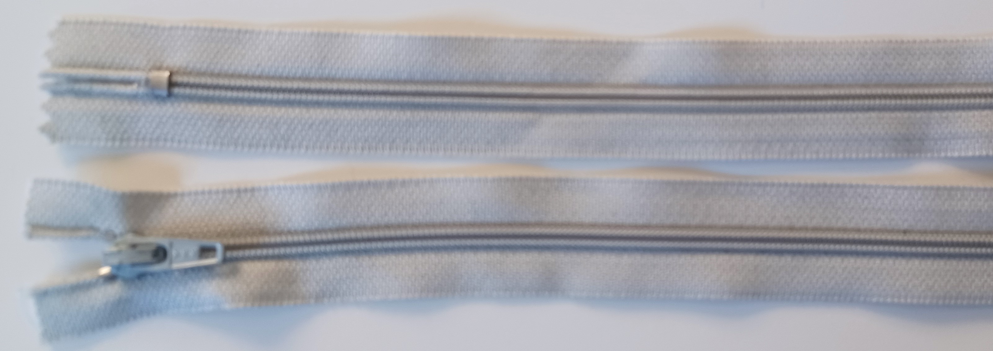 YKK 7" Pale Grey Nylon Coil Zipper