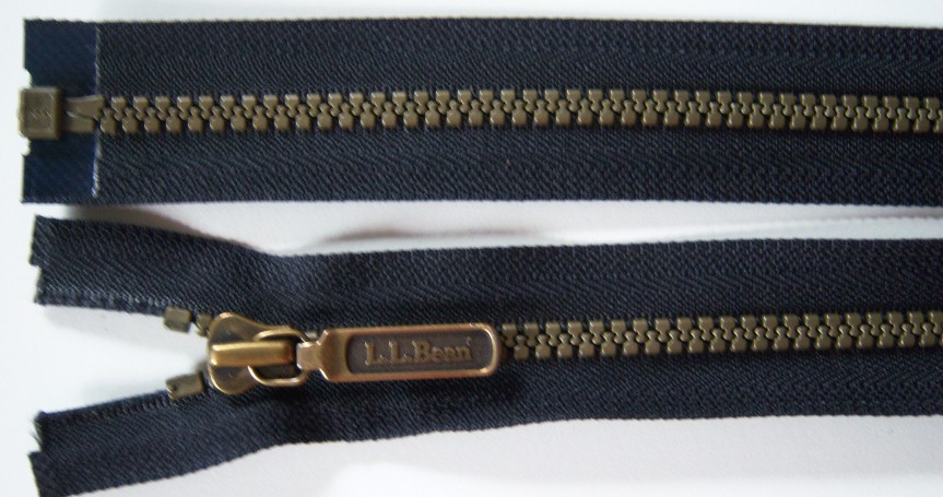 Navy YKK 26" Vislon L.L. Bean Pull Separating Zipper