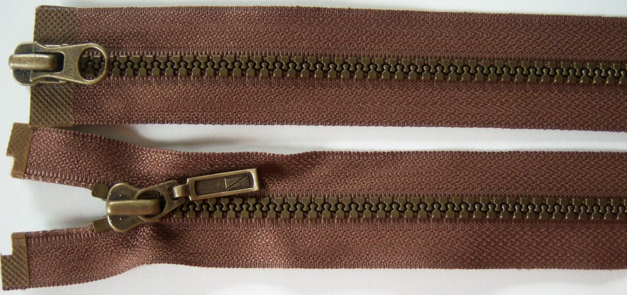 Lt Brown Dulon 25" Vislon Parka Separating Zipper