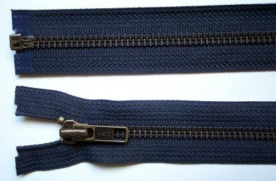 Space Blue YKK 19" Metal Separating Zipper