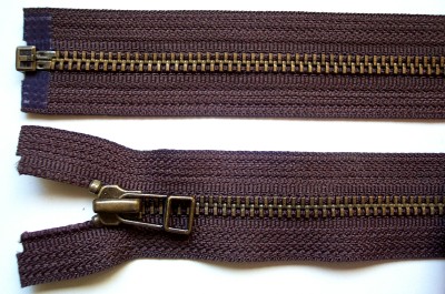 Aubergine YKK 20" Metal Separating Zipper