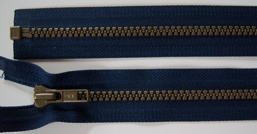 Navy YKK 21" Vislon Separating Zipper