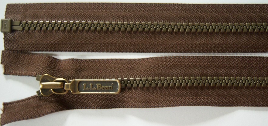 Lt Brown YKK 22" L.L. Bean Pull Vislon Separating Zipper