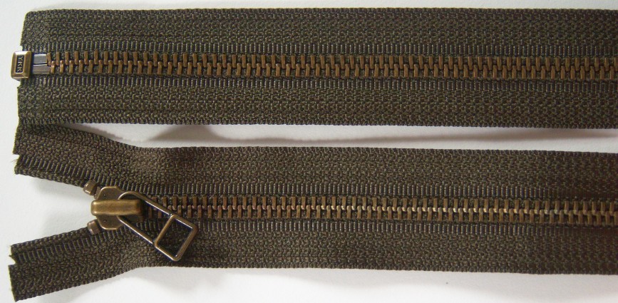 Cavern Green YKK 20" Metal Separating Zipper