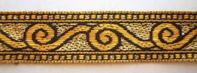 Gold/Black 7/8" Jacquard