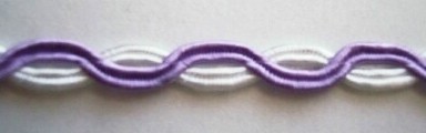 White/Lavender 5/16" Soutache Braid