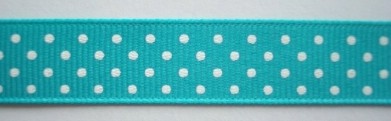 Tropic/White Dot 5/8" Grosgrain Ribbon