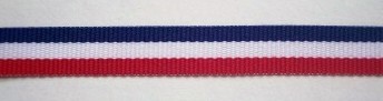 Red/White/Royal 3/8" Grosgrain Ribbon