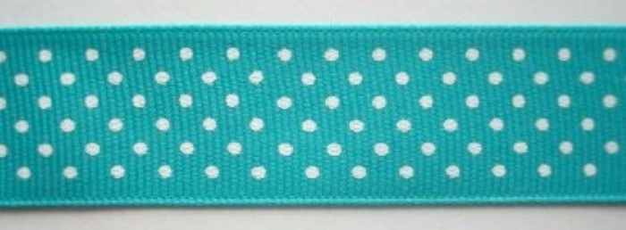 Tropic/White Dot 7/8" Grosgrain Ribbon