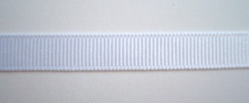 White 3/8" Grosgrain Ribbon