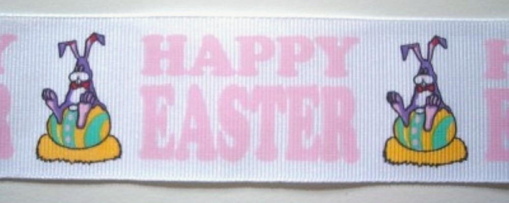 Happy Easter 1 1/2" Grosgrain Ribbon