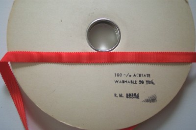 Orange 3/8" Acetate Grosgrain Ribbon
