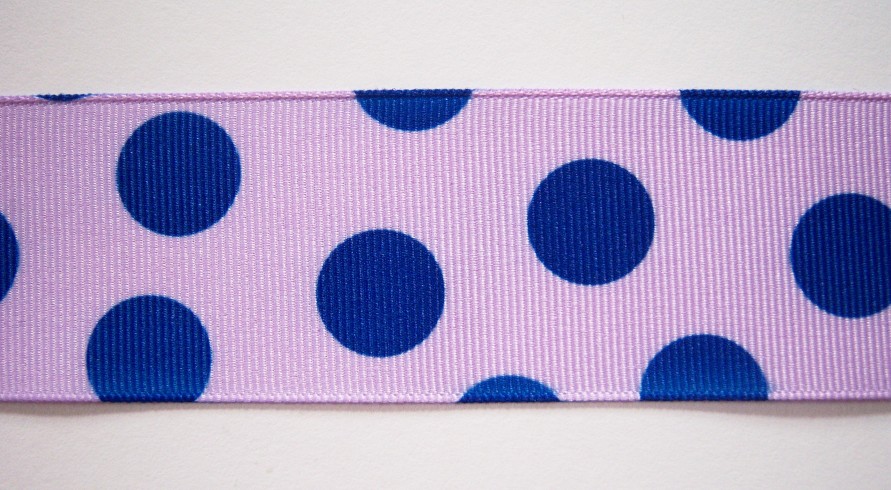 Orchid/Royal Dot 1 1/2" Grosgrain Ribbon