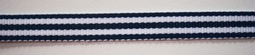 Black/White 3/8" Grosgrain Ribbon