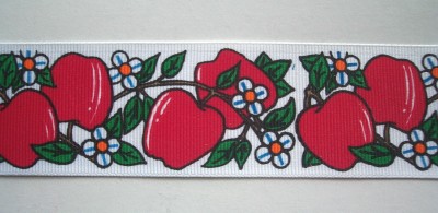 Red Apples 1 1/2" Grosgrain Ribbon