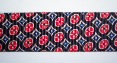 Black Thick 1 3/8" Grosgrain Ribbon