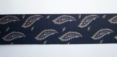 Black Paisley 1 7/16" Ribbon