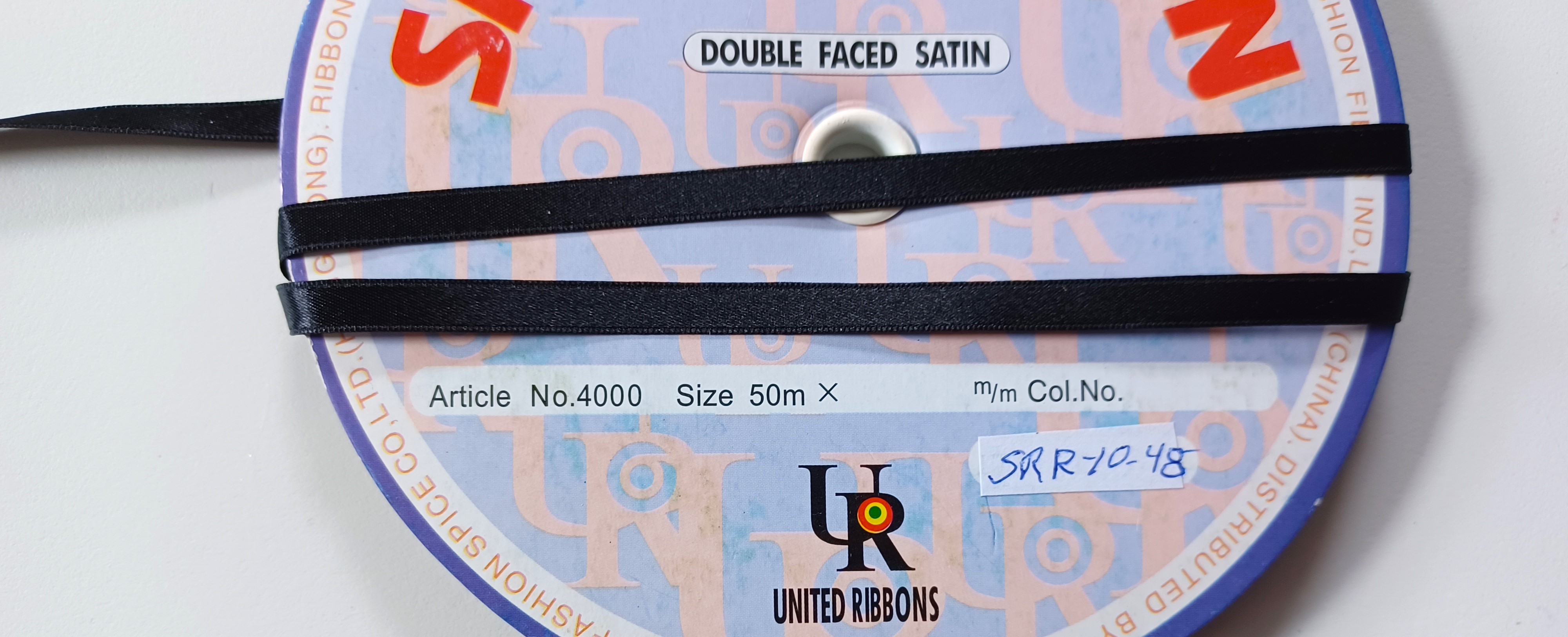 Black 3/16" DF Satin Ribbon