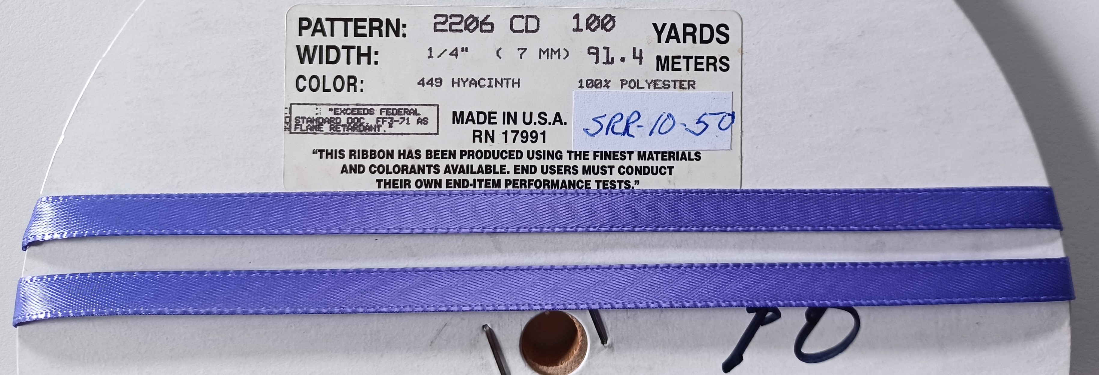 Hyacinth 1/4" DF Satin Ribbon