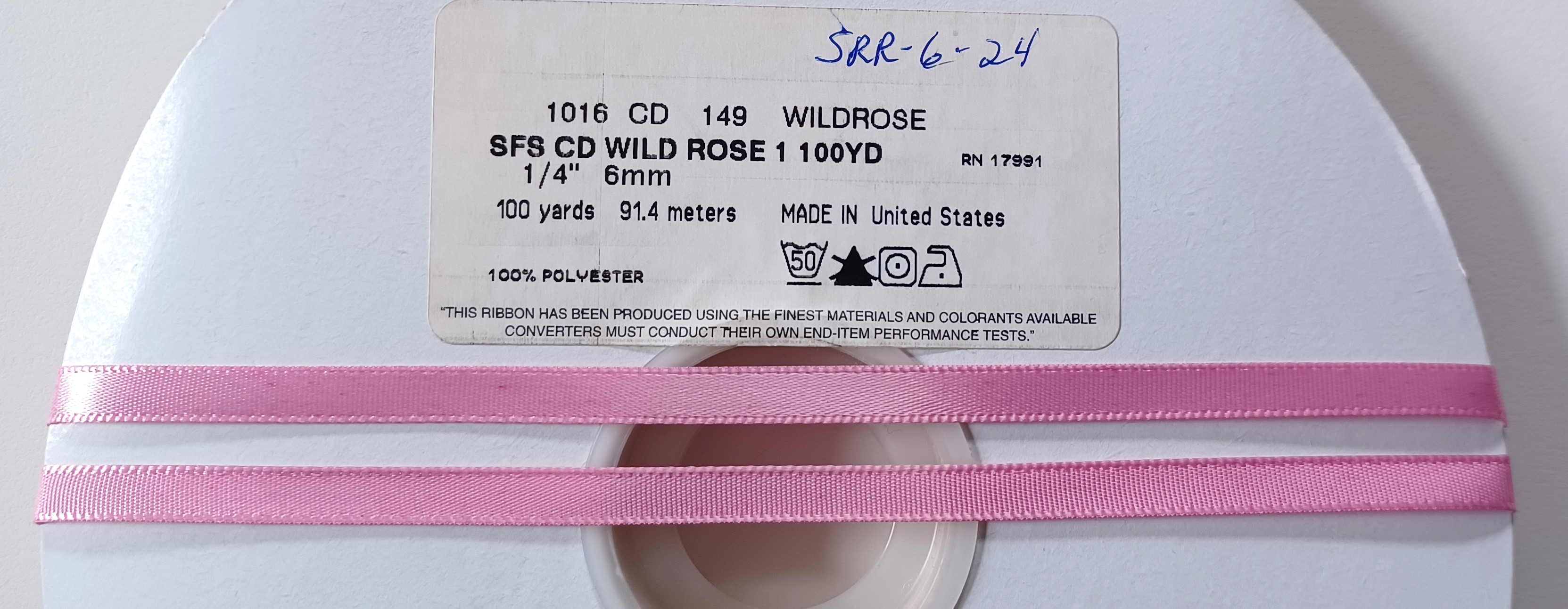 Wild Rose 1/4" SF Satin Ribbon