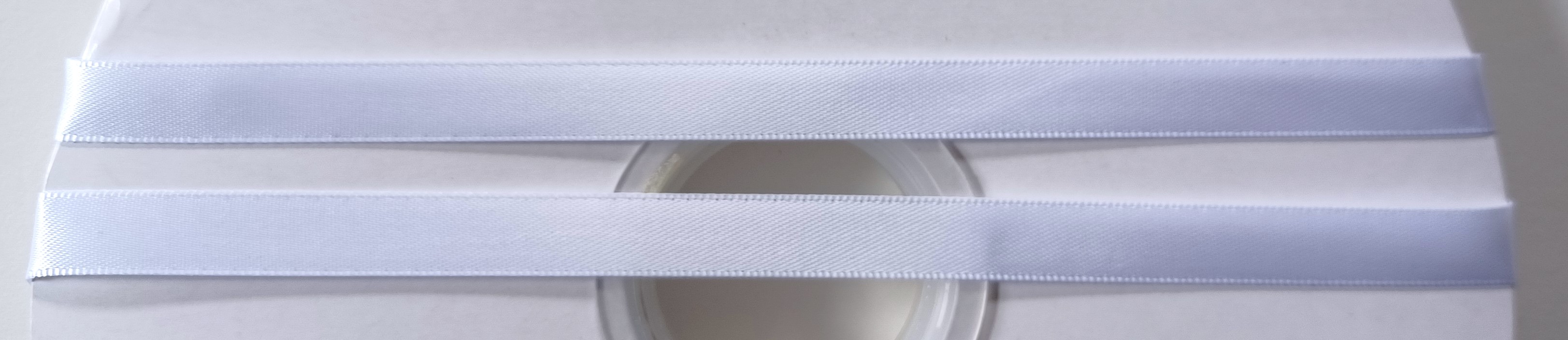 White 3/8" DF Satin Ribbon