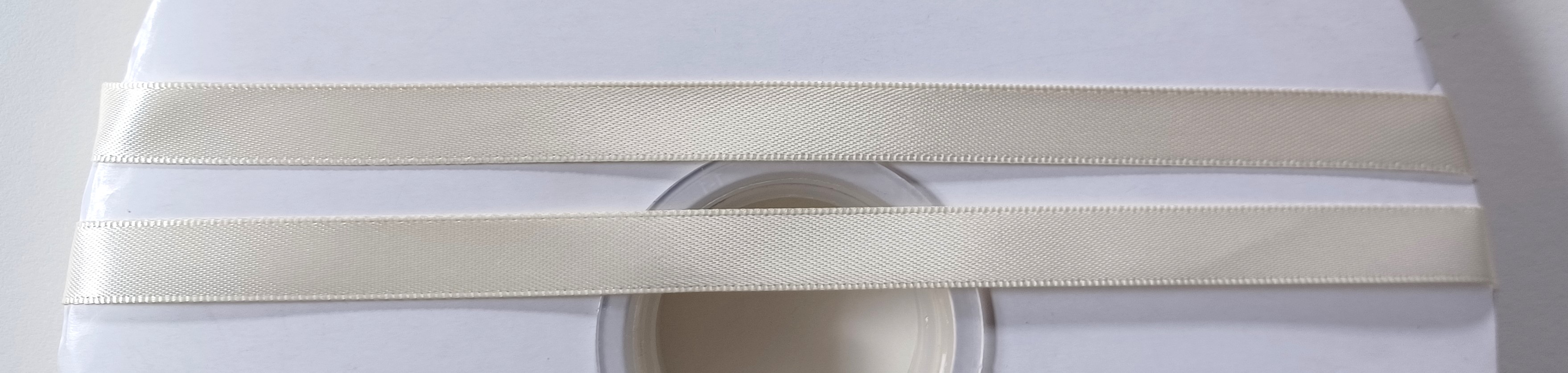 Ivory 3/8" DF Satin Ribbon