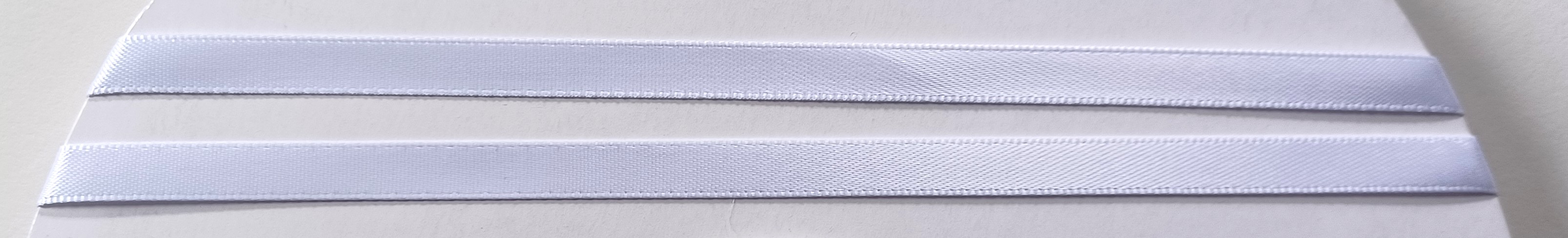 White 1/4" DF Satin Ribbon