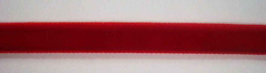Red Nylon 3/8" Velvet Ribbon