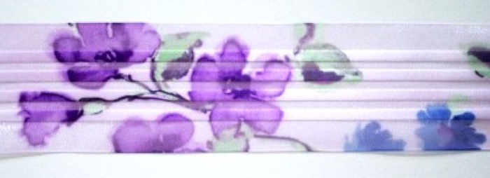 Thelma Floral Sheer/Satin Stripe Ribbon