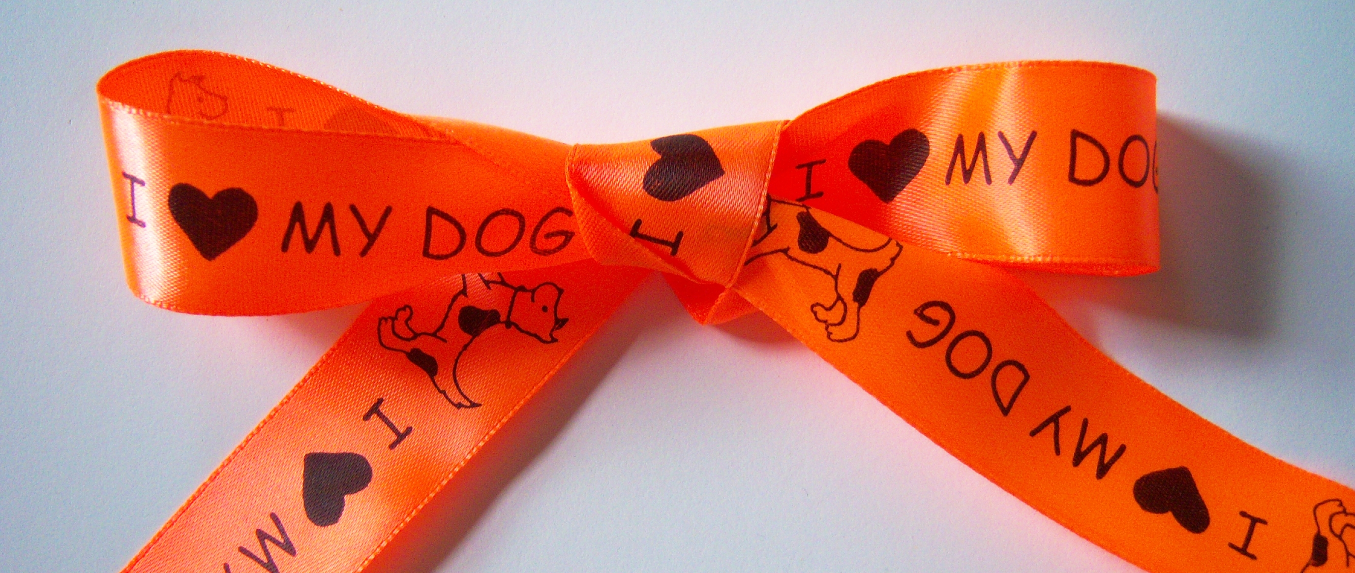 Neon Orange/Black 1" Satin Ribbon